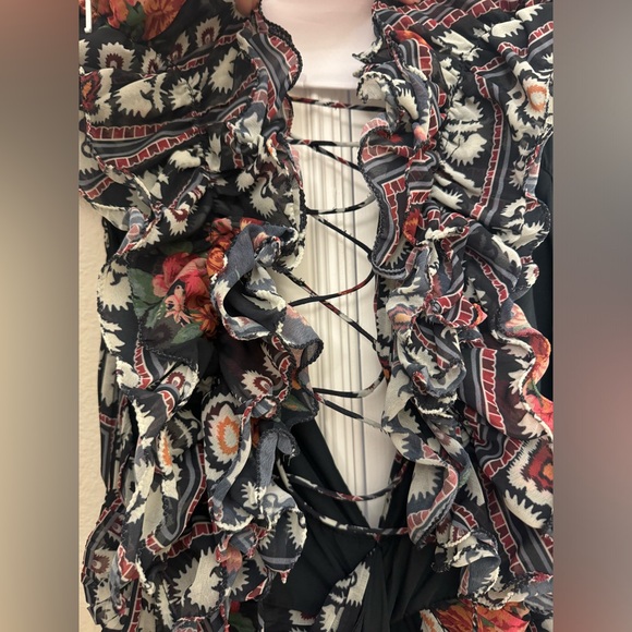 Let Me Be Ruffle Tie Back Dress - Anthropology dress - Picture 3 of 4